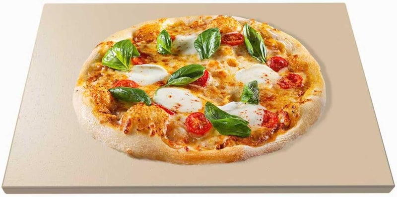 LAMPIZZERIA Large 16"x14" Pizza Stone for Outdoor Cooking, Grill & Camping Cordierite Baking Stone with Non-Slip Handles High Heat Resistance - Image 1